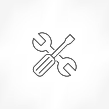 somun anahtarı & tornavida simgesi