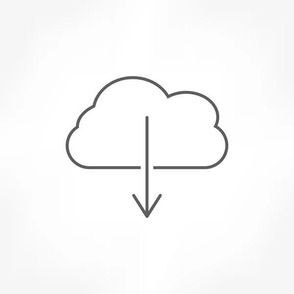 Cloud-Downloadsymbol — Stockvektor