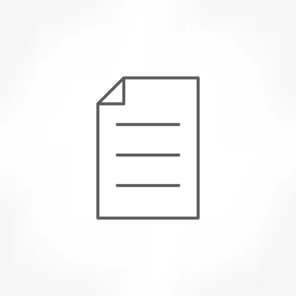 Documento icono — Vector de stock