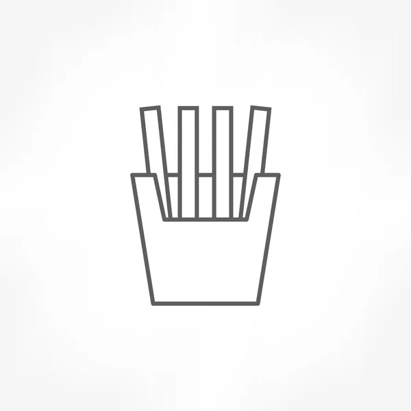 Icône de frites de pomme de terre — Image vectorielle