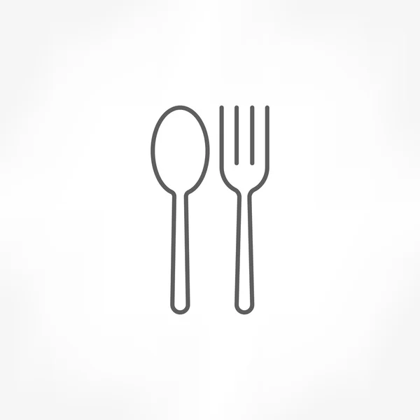 Fork & spoon icon — Stock Vector