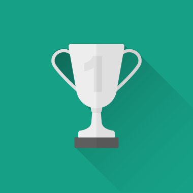 Kupa düz simgesi