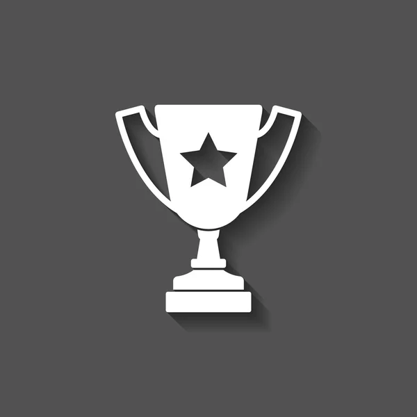 Trofeo taza icono — Vector de stock