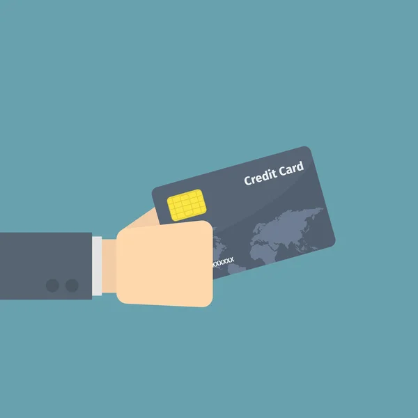 クレジットカードを保有する実業家 — ストックベクタ