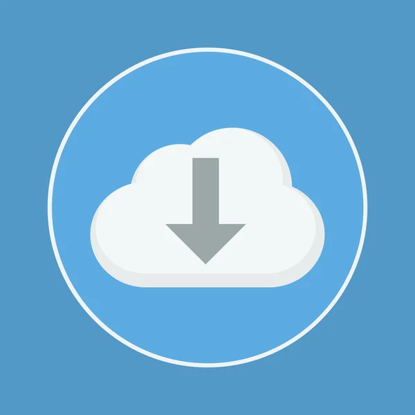 Ícone de download nuvem — Vetor de Stock