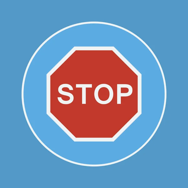Zastavit provoz znamení ikonu — Stockový vektor