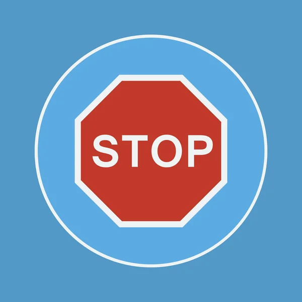 Stop traffic sign icon — Stock Vector