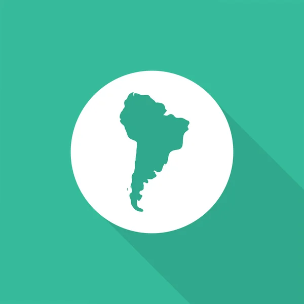 América del Sur continente icono — Archivo Imágenes Vectoriales