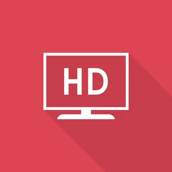 Ícone de tv hd — Vetor de Stock