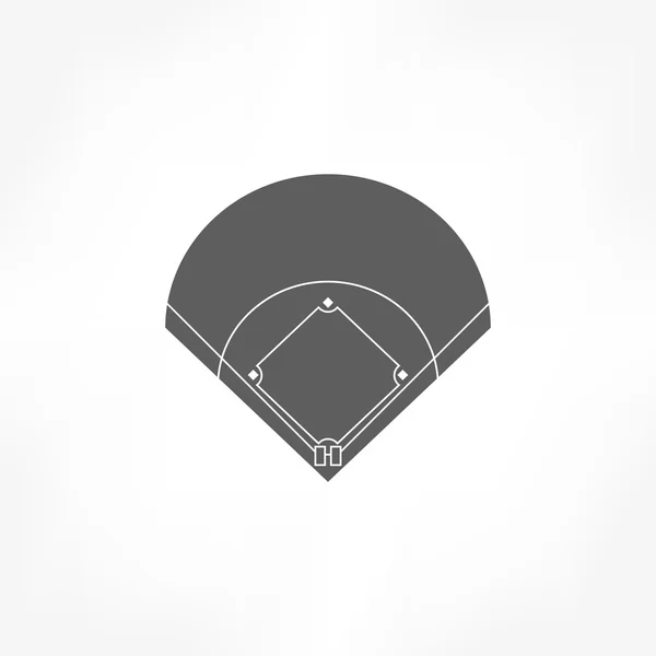 Beyzbol alan simgesi — Stok Vektör