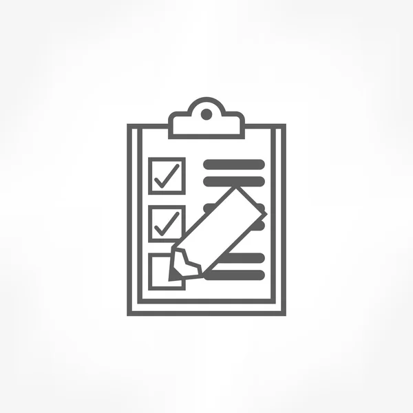 Clipboard pencil icon — Stock Vector