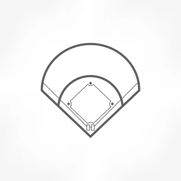 Icône terrain de baseball — Image vectorielle