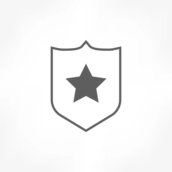 Icono estrella Escudo — Archivo Imágenes Vectoriales
