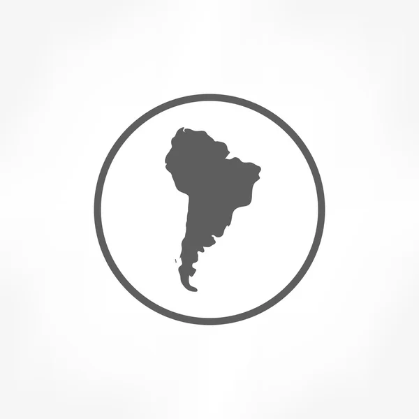 Symbol des südamerikanischen Kontinents — Stockvektor