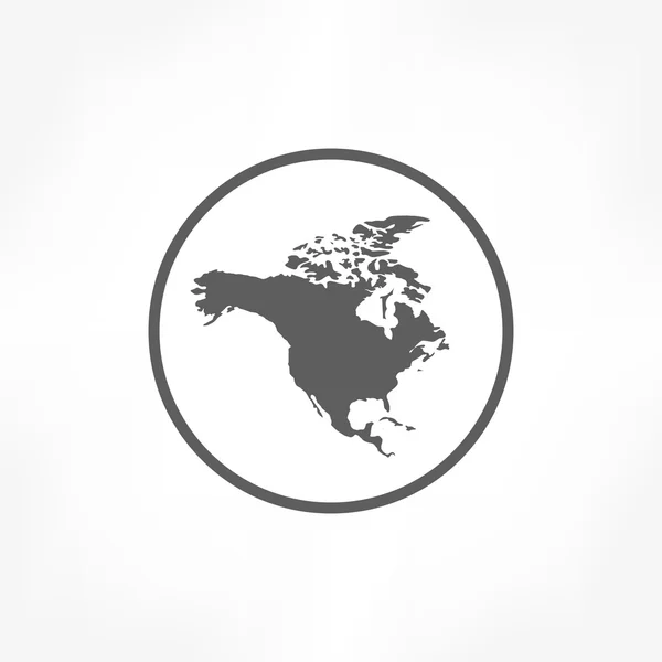 North america continent icon — Stock Vector