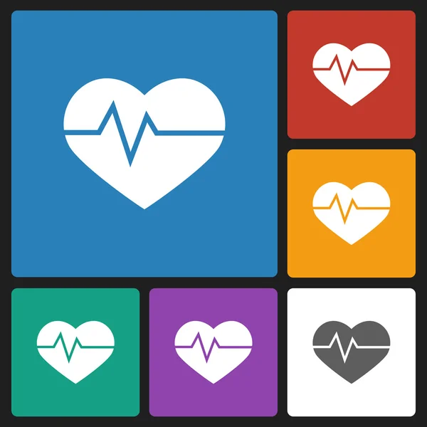 Heartbeat icon — Stock Vector