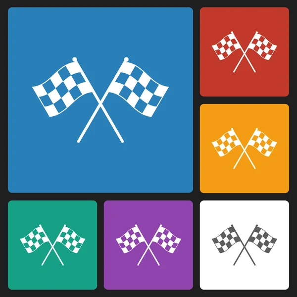 Ícone de bandeira de corrida —  Vetores de Stock