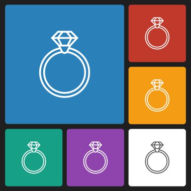 Elmas yüzük simgesi