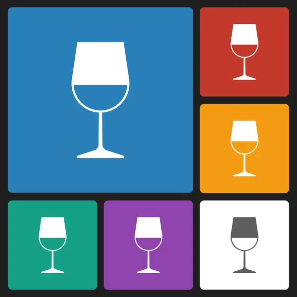 Ícone de vidro de vinho — Vetor de Stock