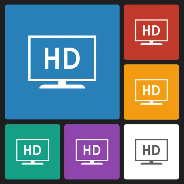 Hd テレビ アイコン — ストックベクタ