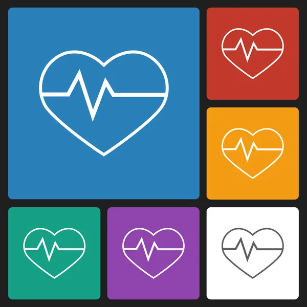 Heartbeat icon — Stock Vector