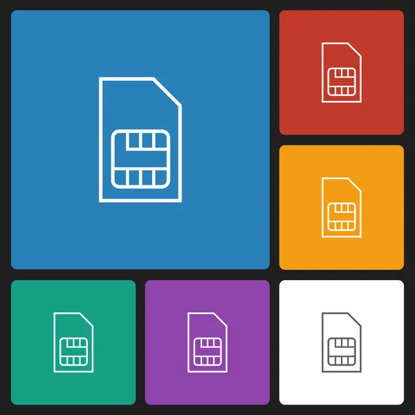 SIM-kaart pictogram — Stockvector