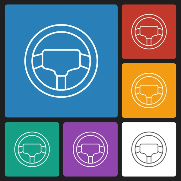 Steering wheel icon — Stock Vector