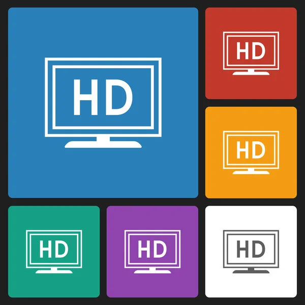 Hd テレビ アイコン — ストックベクタ