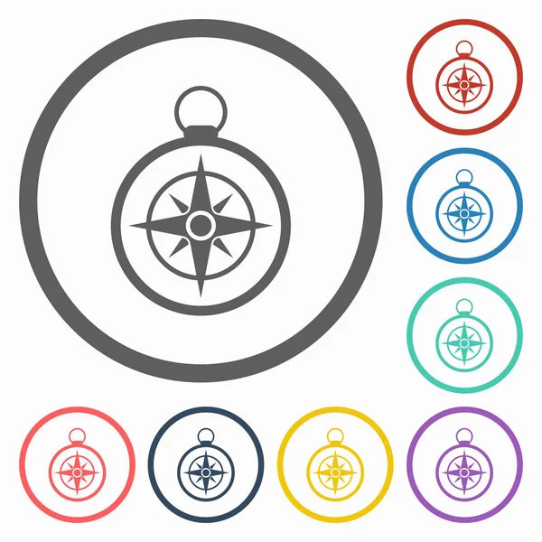 Kompas ikony — Stockový vektor