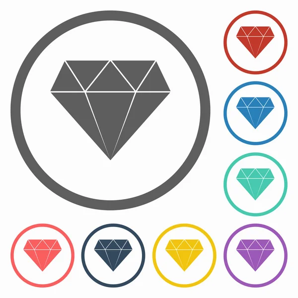 Icono de diamante — Vector de stock