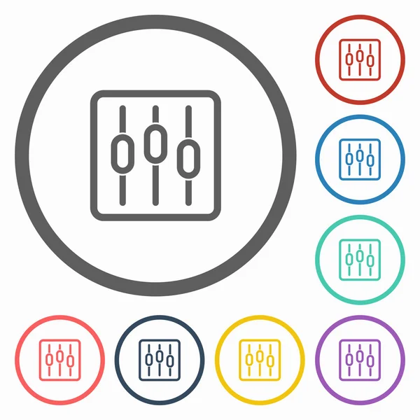 Equalizer pictogram — Stockvector