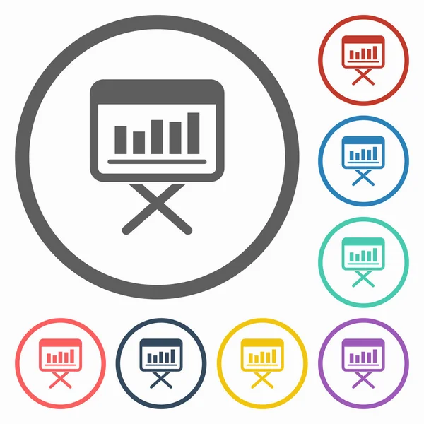 Presentation board icon — Stock Vector