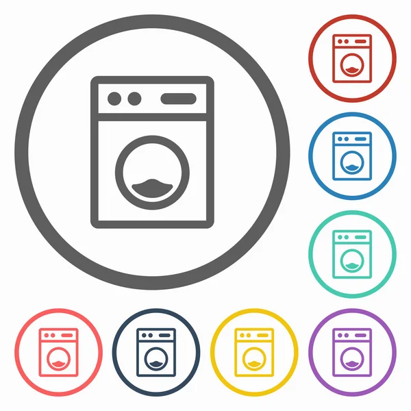 Ícone da máquina de lavar — Vetor de Stock