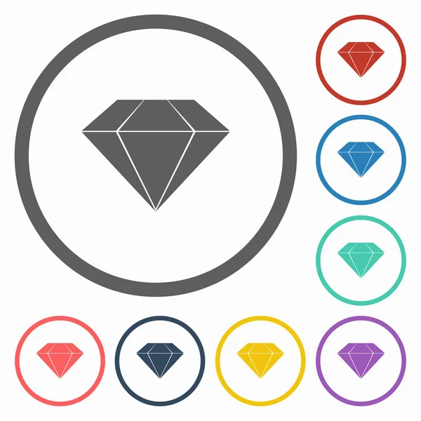 Icono de diamante — Vector de stock