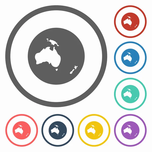 Oceania continent icon — Stock Vector