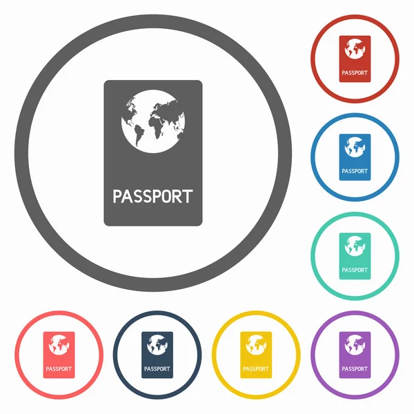 Ícone de passaporte — Vetor de Stock