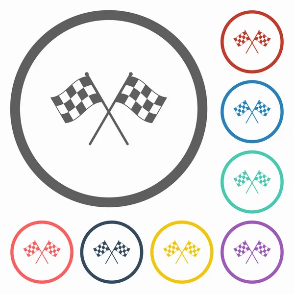 Racing vlag, pictogram — Stockvector