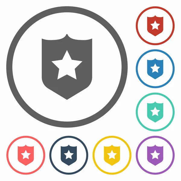 Shield star icon — Stock Vector