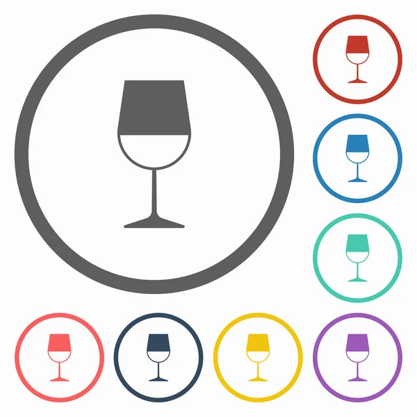 Wijnglazen icoon — Stockvector