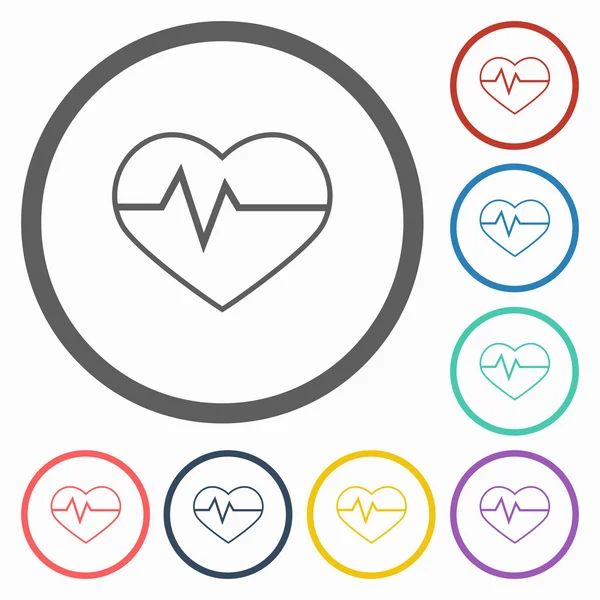 Heartbeat icon — Stock Vector
