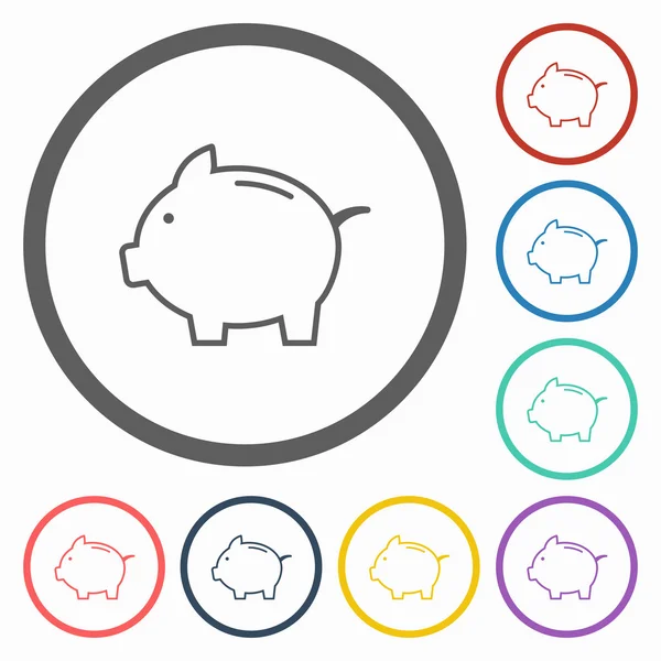 Piggy bank icon — Stock Vector