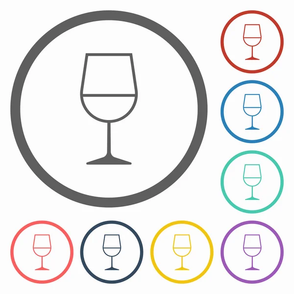 Icona del bicchiere di vino — Vettoriale Stock