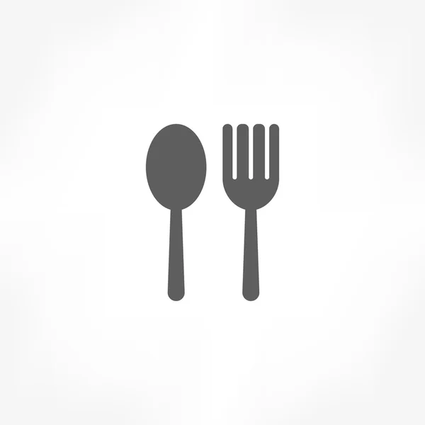 Fork & spoon icon — Stock Vector