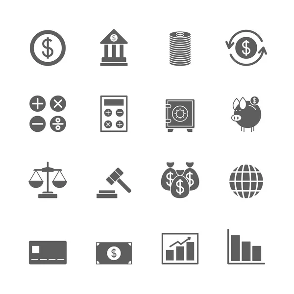 Conjunto de iconos financieros — Archivo Imágenes Vectoriales