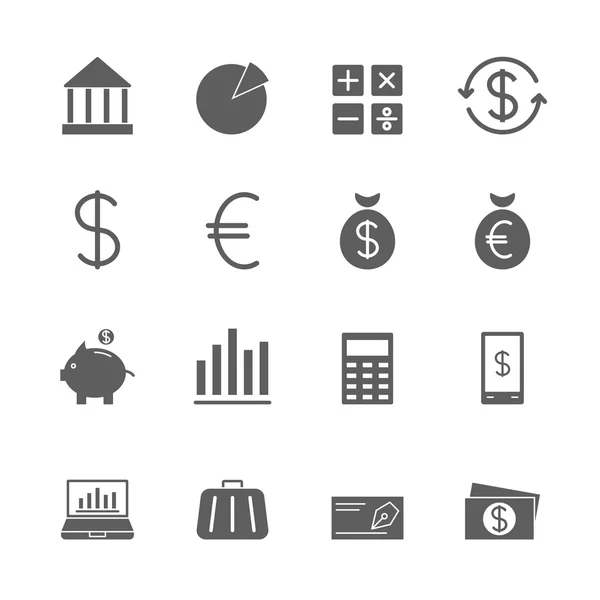 Conjunto de iconos financieros — Vector de stock