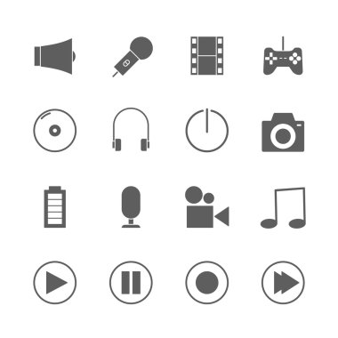 Multimedia Icons set