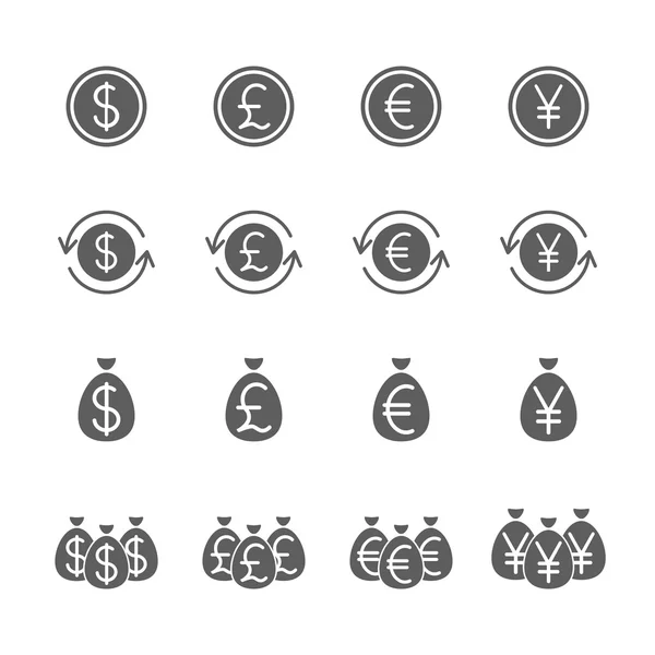 Conjunto de ícones de dinheiro — Vetor de Stock