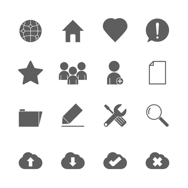 Ensemble d'icônes de site Web — Image vectorielle