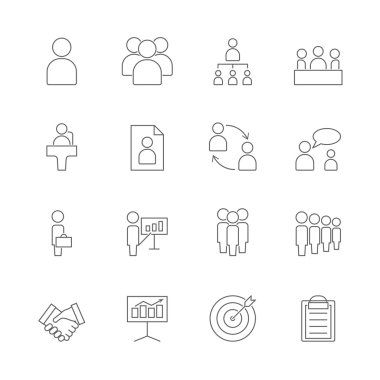 İşletme ve yönetim Icons set