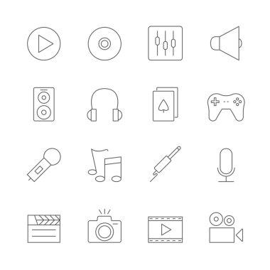 Multimedia Icons set